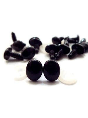 hello-kity HELLO KİTTY OVAL AMİGURUMİ GÖZÜ 10MM*12MM (100 ADET - 50 ÇİFT)